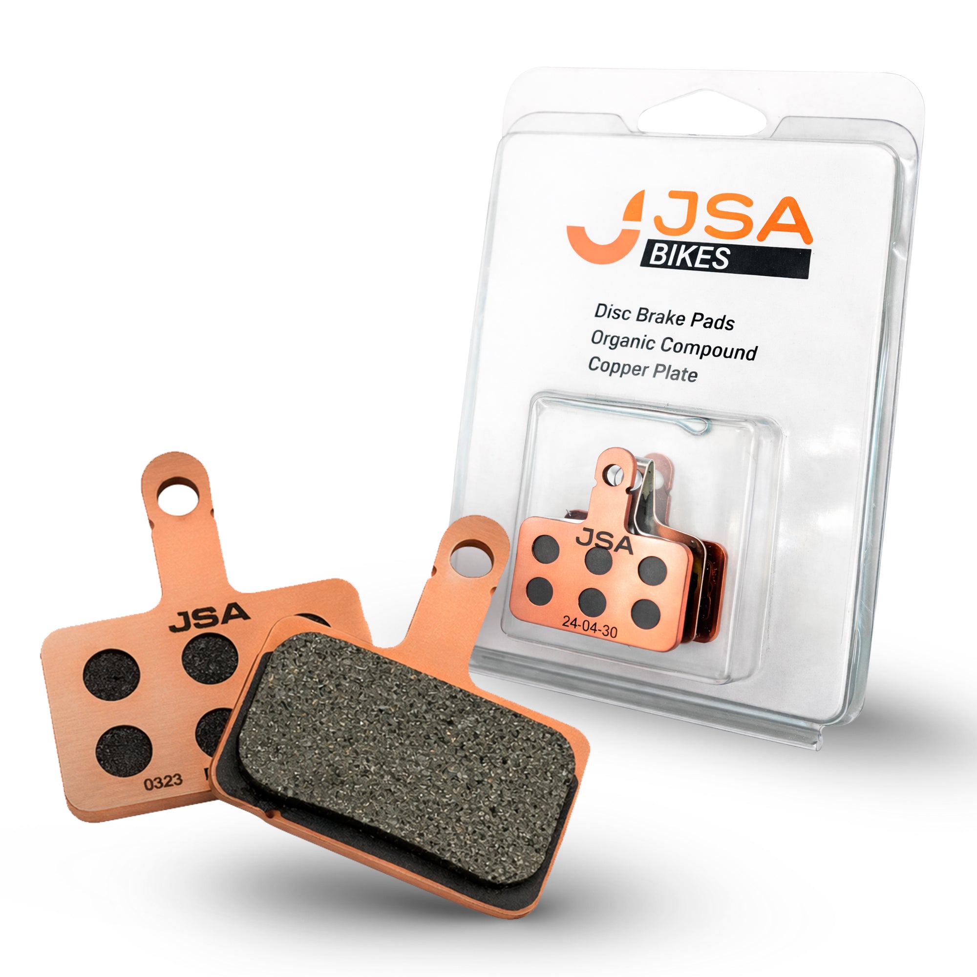 JSAB-1019202, Bycicle Brake Disc Pads, Organic Compound, Copper-Plate