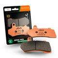 JSA Brake pads set, JSA 409, (Harley Davidson FLHR Road King F/R HH), JSA-E018596-409, Organic Friction Component, Copper-Plate
