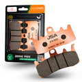 JSA Motorcycle Brake Pads Set, JSA 630, HH Double Aramid Compound, High Performance, Copper Plate.