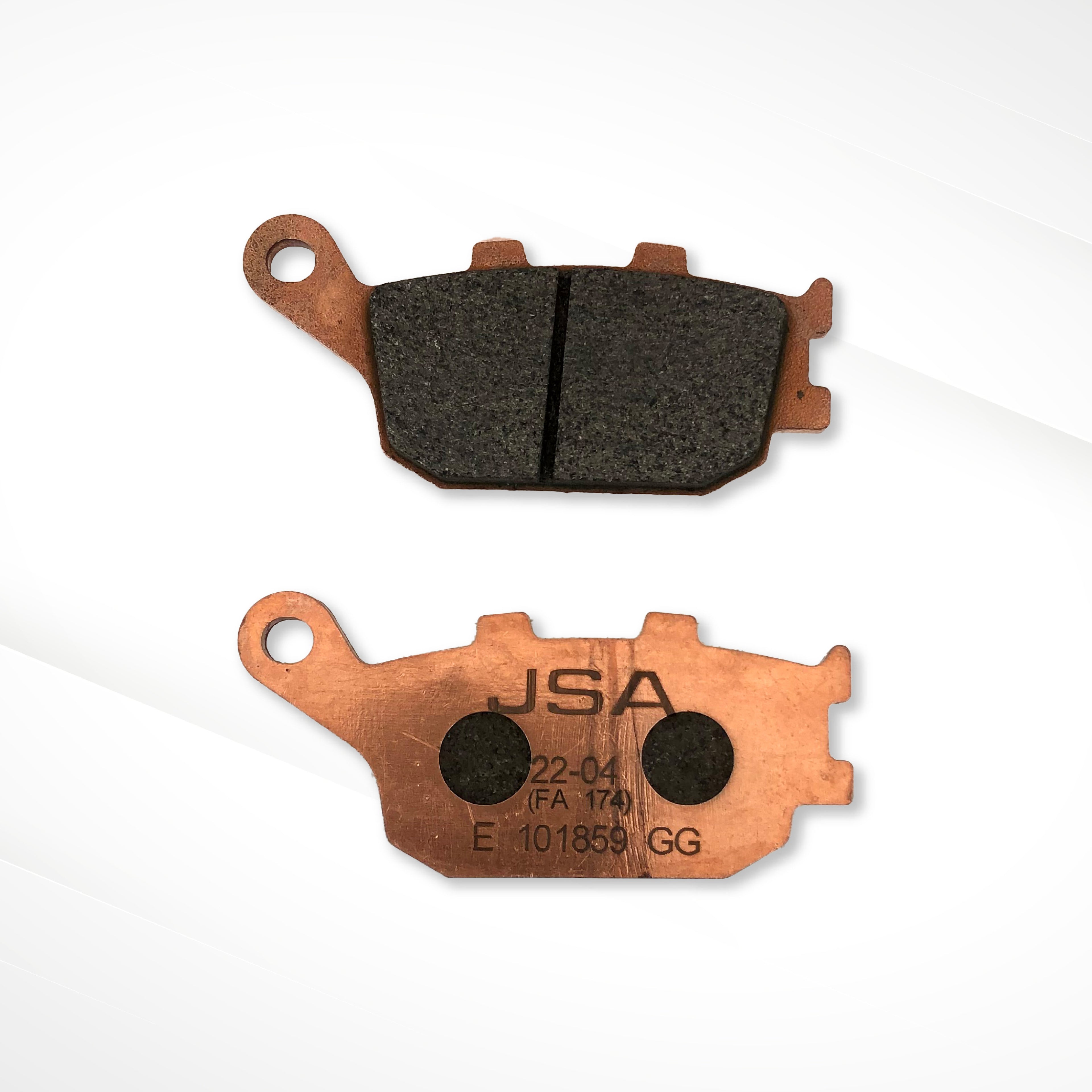 JSA Brake pads set, JSA 174, Rear Pads, JSA-E101859-174 Double Carbon Compound, Copper-Plate.