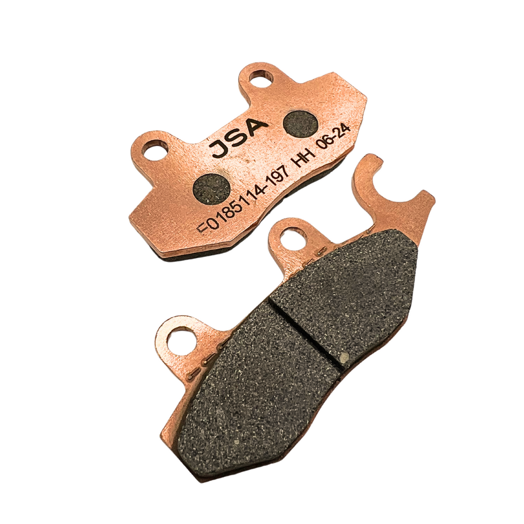 JSA Motorcycle Brake Pads Set, HH Double Aramid Compound, High Performance, Copper Plate, JSA 197