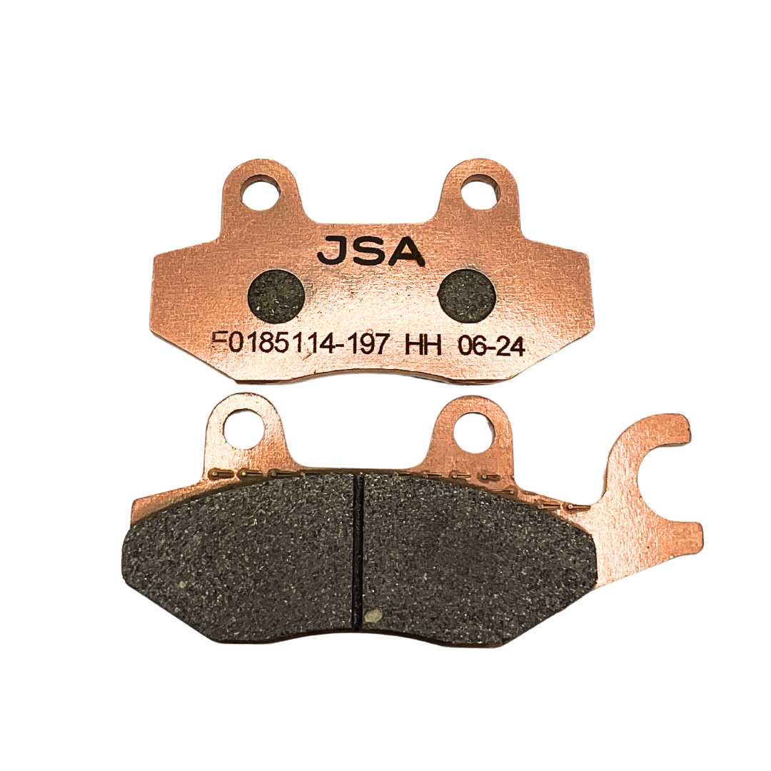 JSA Motorcycle Brake Pads Set, HH Double Aramid Compound, High Performance, Copper Plate, JSA 197
