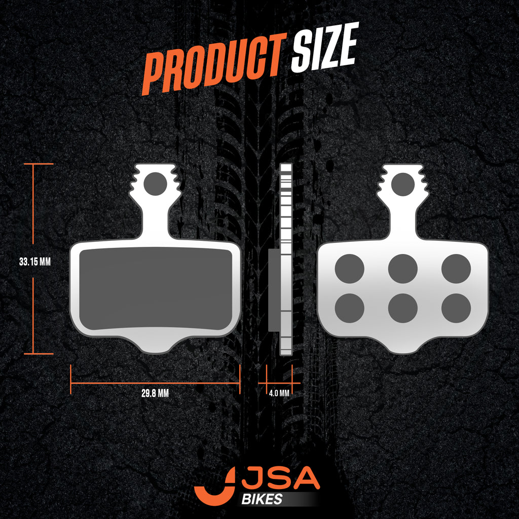 JSAB-1019201, Bycicle Brake Disc Pads, Copper-Plate, Organic Brake Compound