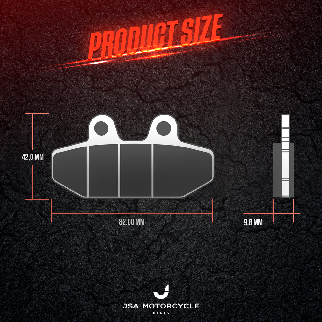 JSA Motorcycle Brake Pads Set, HH High Performance, JSA Double Carbon Compound, Copper Plate,JSA 710