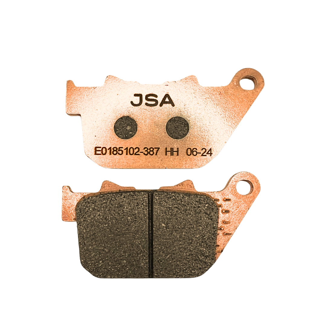 JSA Motorcycle Brake Pads Set, JSA 387, HH Double Carbon Compound, High Performance, Copper Plate, JSA 387