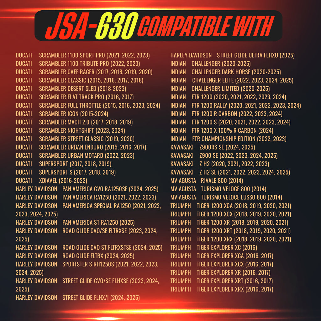 JSA Motorcycle Brake Pads Set, JSA 630, HH Double Aramid Compound, High Performance, Copper Plate.