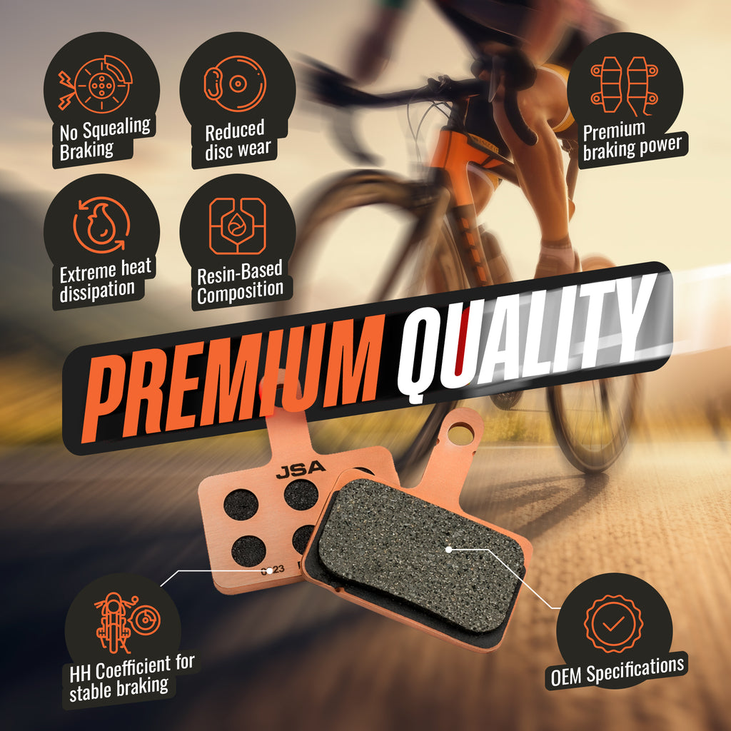 JSAB-1019202, Bycicle Brake Disc Pads, Organic Compound, Copper-Plate
